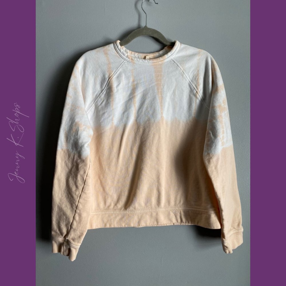 Universal Threads | Long Sleeve Orange & White Tie-Dye Sweatshirt | Size: Large